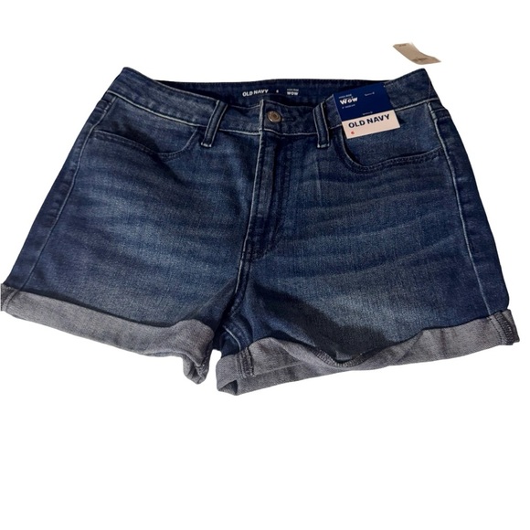 Old Navy Pants - Old Navy Wow Blue Jean Shorts with Rolled Hem Sz 6